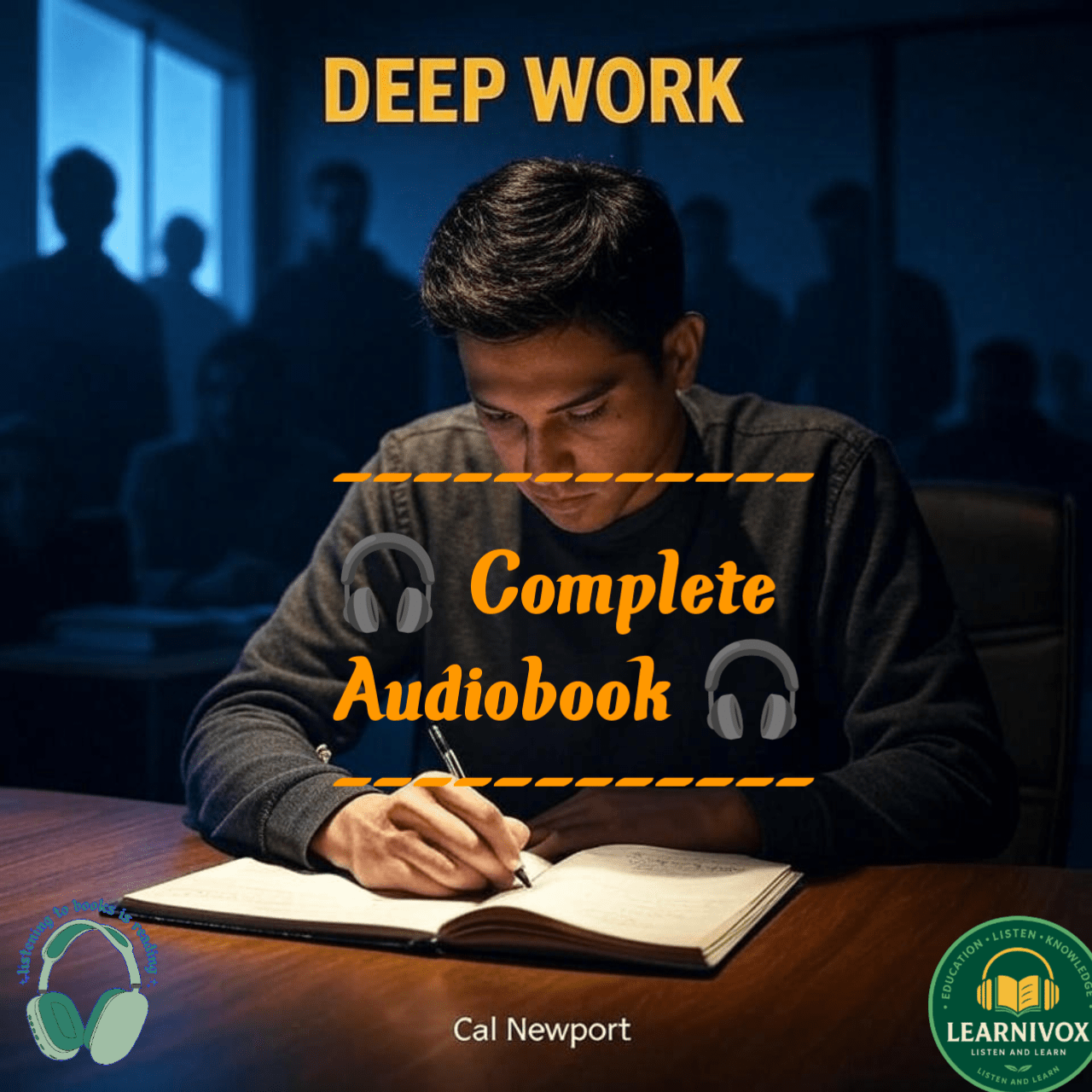 Cover of Deep Work Hindi Complete Audiobook Free | Cal Newport Productivity & Focus Hindi Audio Without Ads