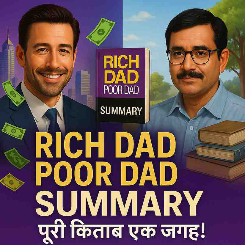 Cover of Rich Dad Poor Dad Audiobook in Hindi | Financial Soch Badalne Wali Kahani | Learnivox Originals