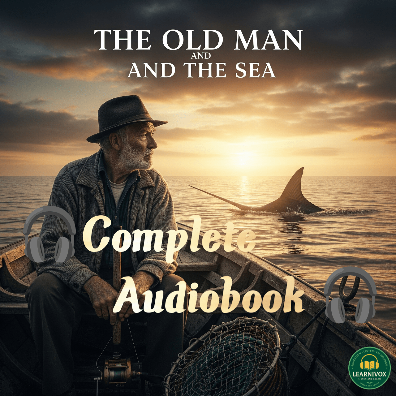 Cover of The Old Man and the Sea Hindi Audiobook | बूढ़ा मछुआरा और समंदर की जंग | Learnivox